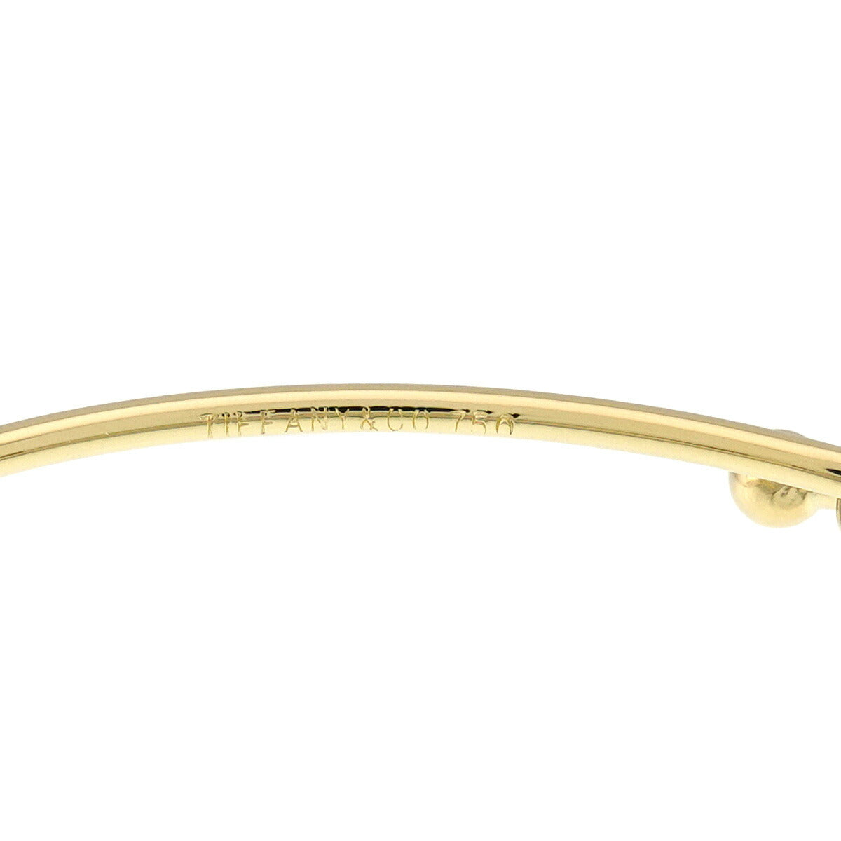 Double Hook Bangle Bracelet 18K Yellow Gold 750
