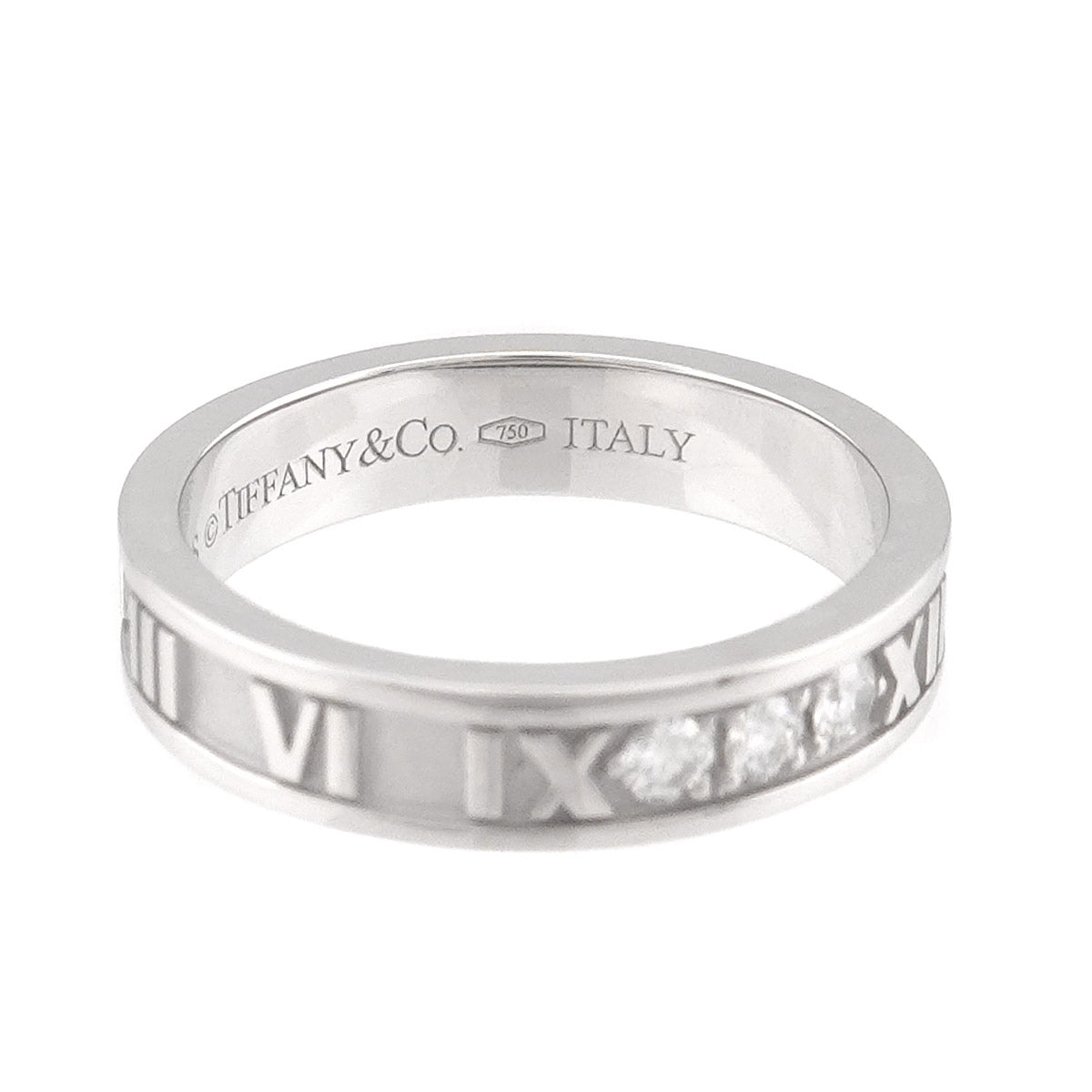 Atlas Diamond Ring 18K White Gold 750 size6-6.25(US)