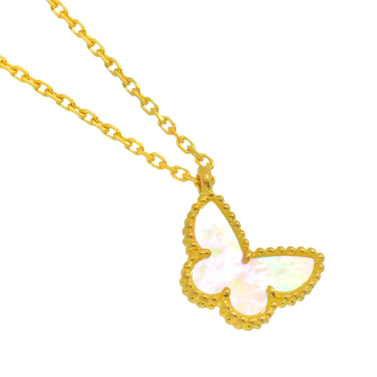 Sweet Papillon MOP Necklace 18K YG 750