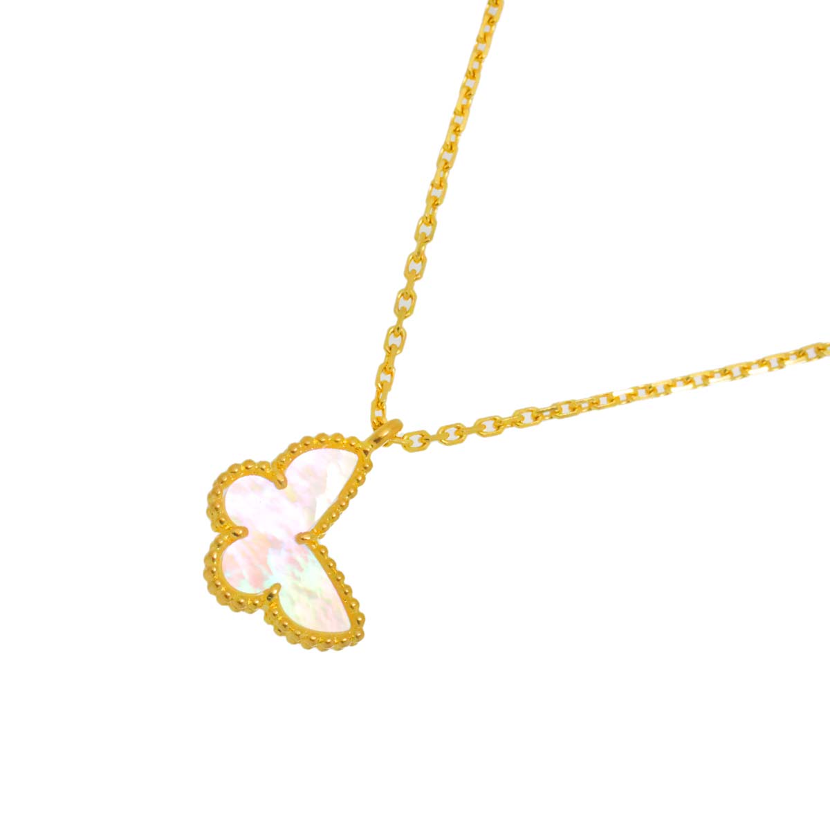 Sweet Papillon MOP Necklace 18K YG 750