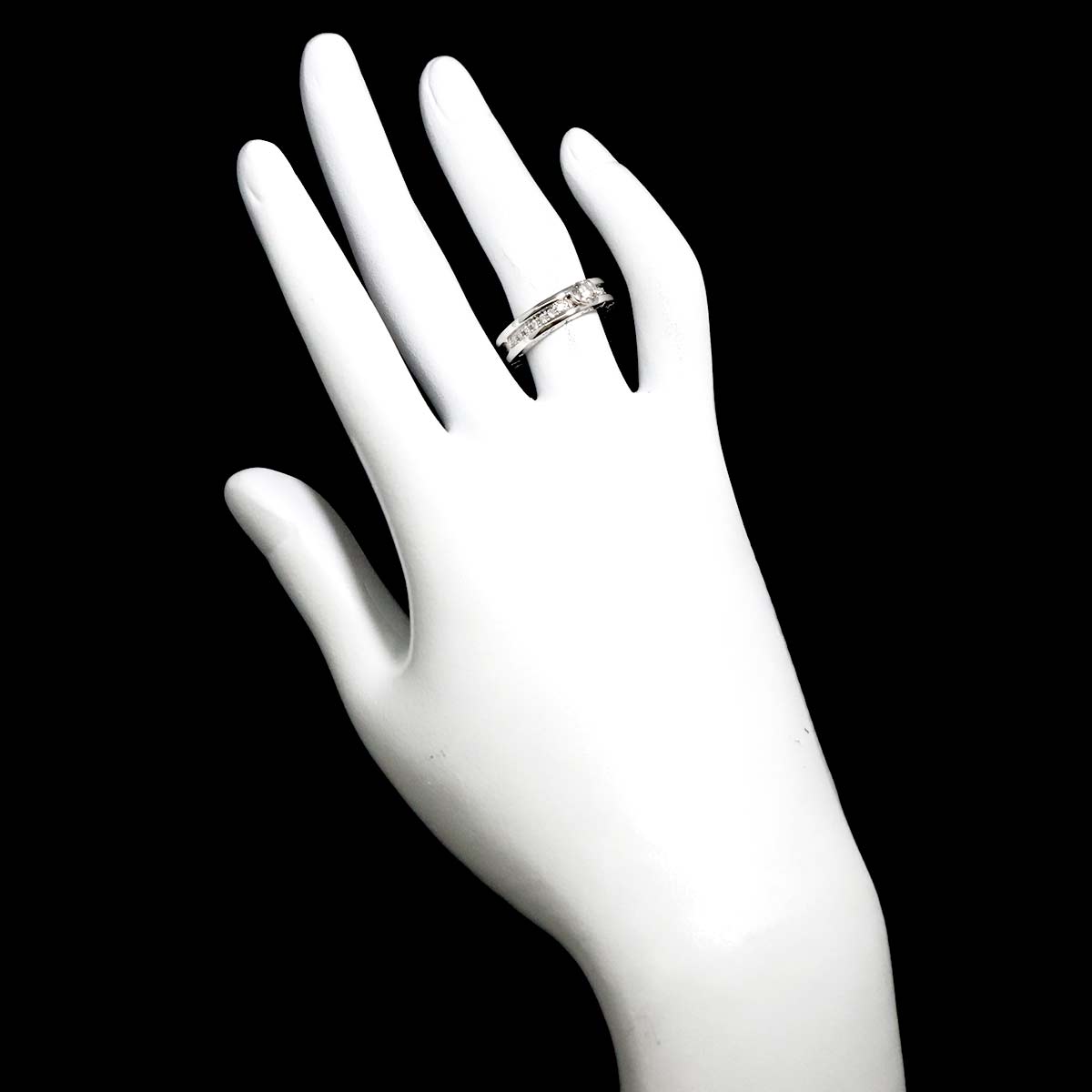 Diamond 0.31ct D/VS1 Ring 18K WG size49 4.75-5(US)