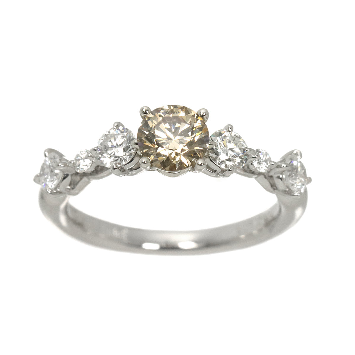 Brown Diamond 0.586ct Diamond 0.55ct Ring Pt Size5.25-5.5(US)