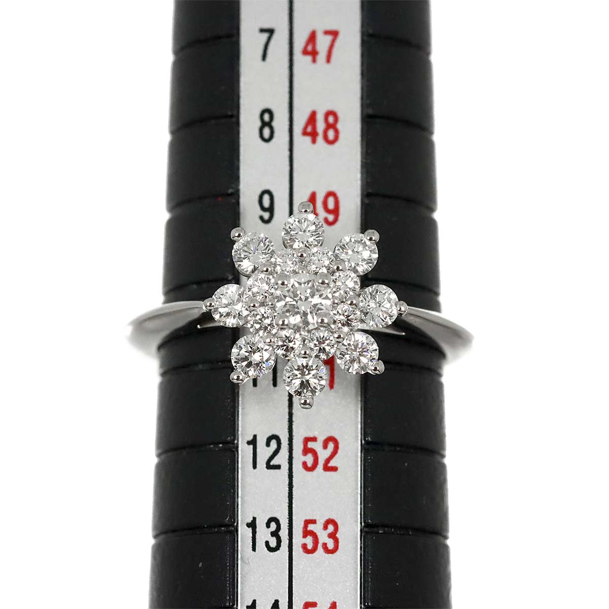 Flower Diamond Ring Platinum size5.25-5.5(US)