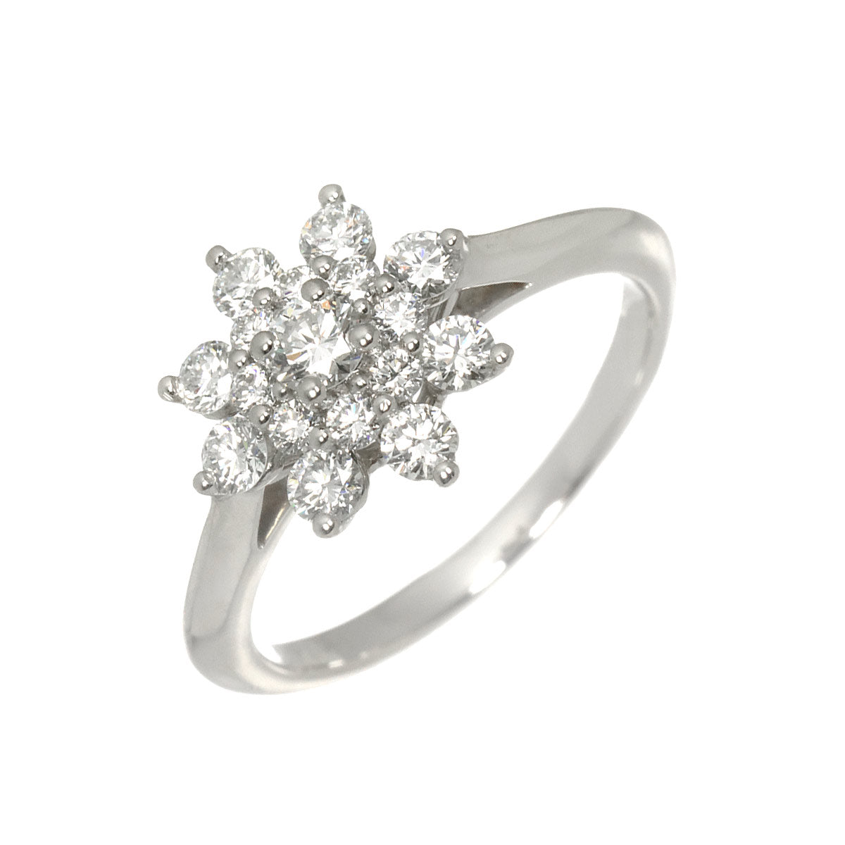 Flower Diamond Ring Platinum size5.25-5.5(US)