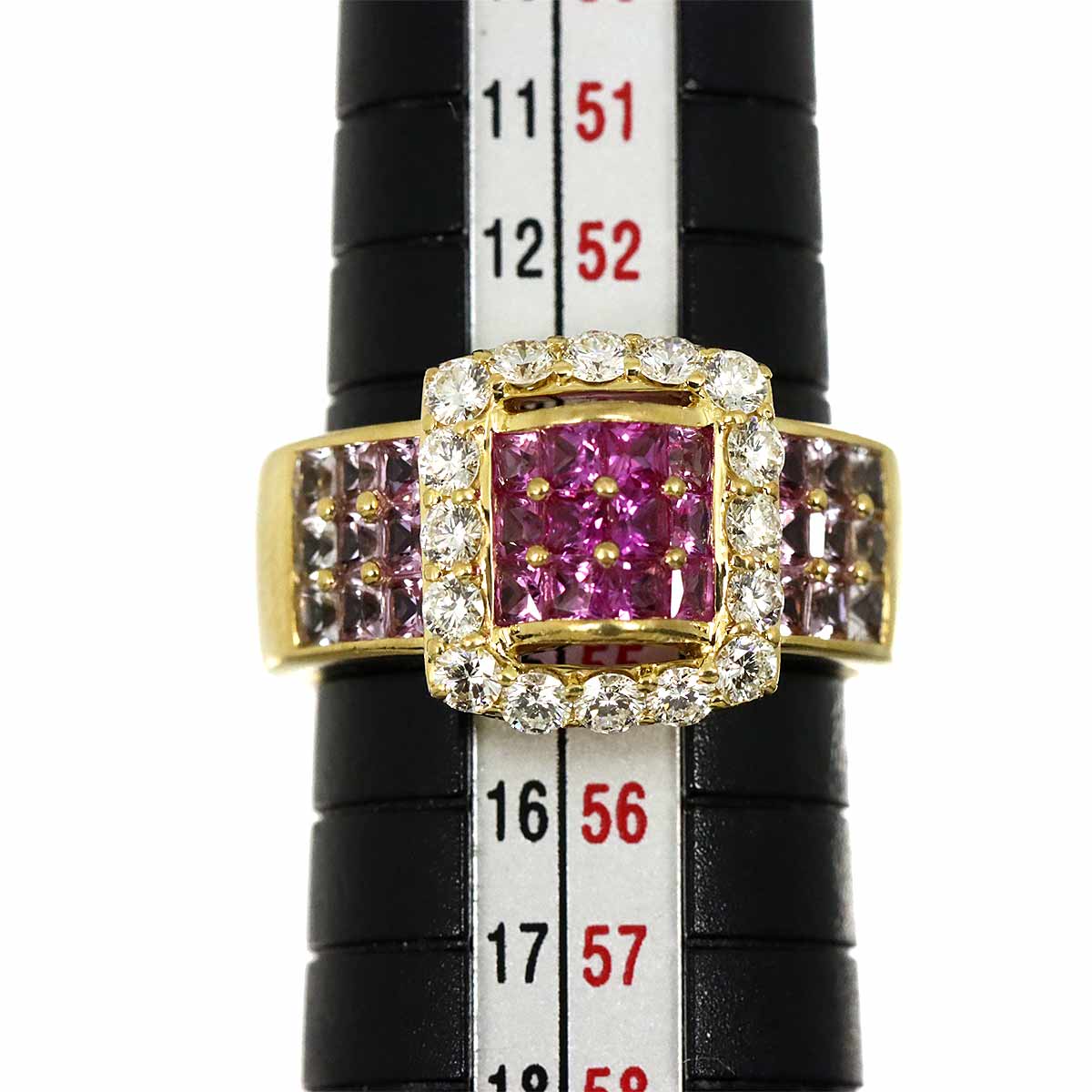 Sapphire 2.04ct Diamond 0.67ct Ring 18K YG 750 Size6.75(US)