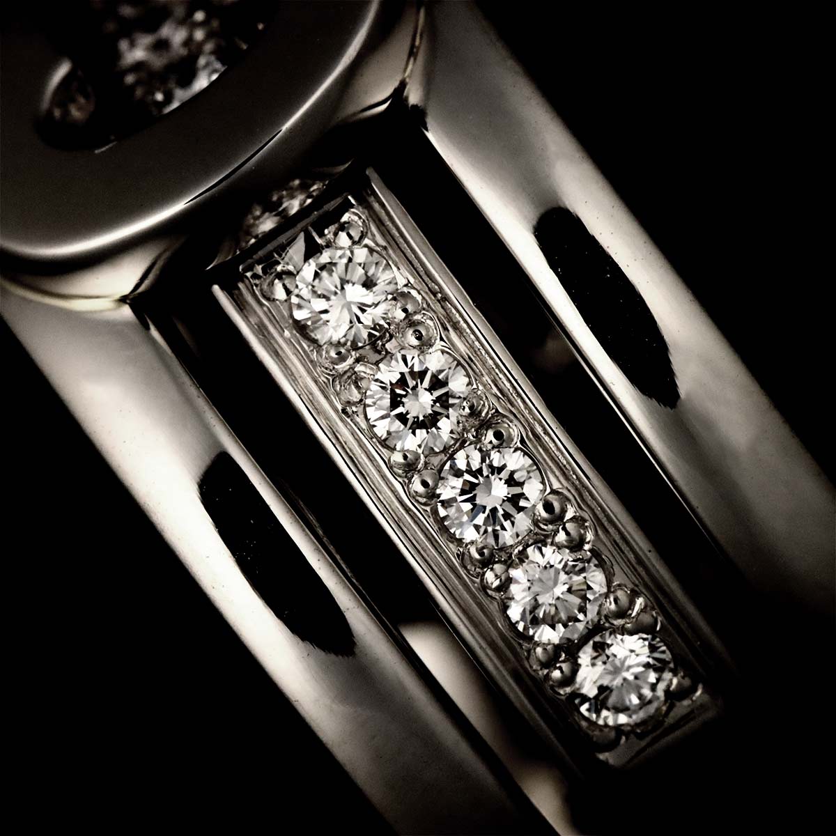 Diamond 0.30ct Ruby 0.01ct Ring Pt Platinum Size6.25-6.5(US)