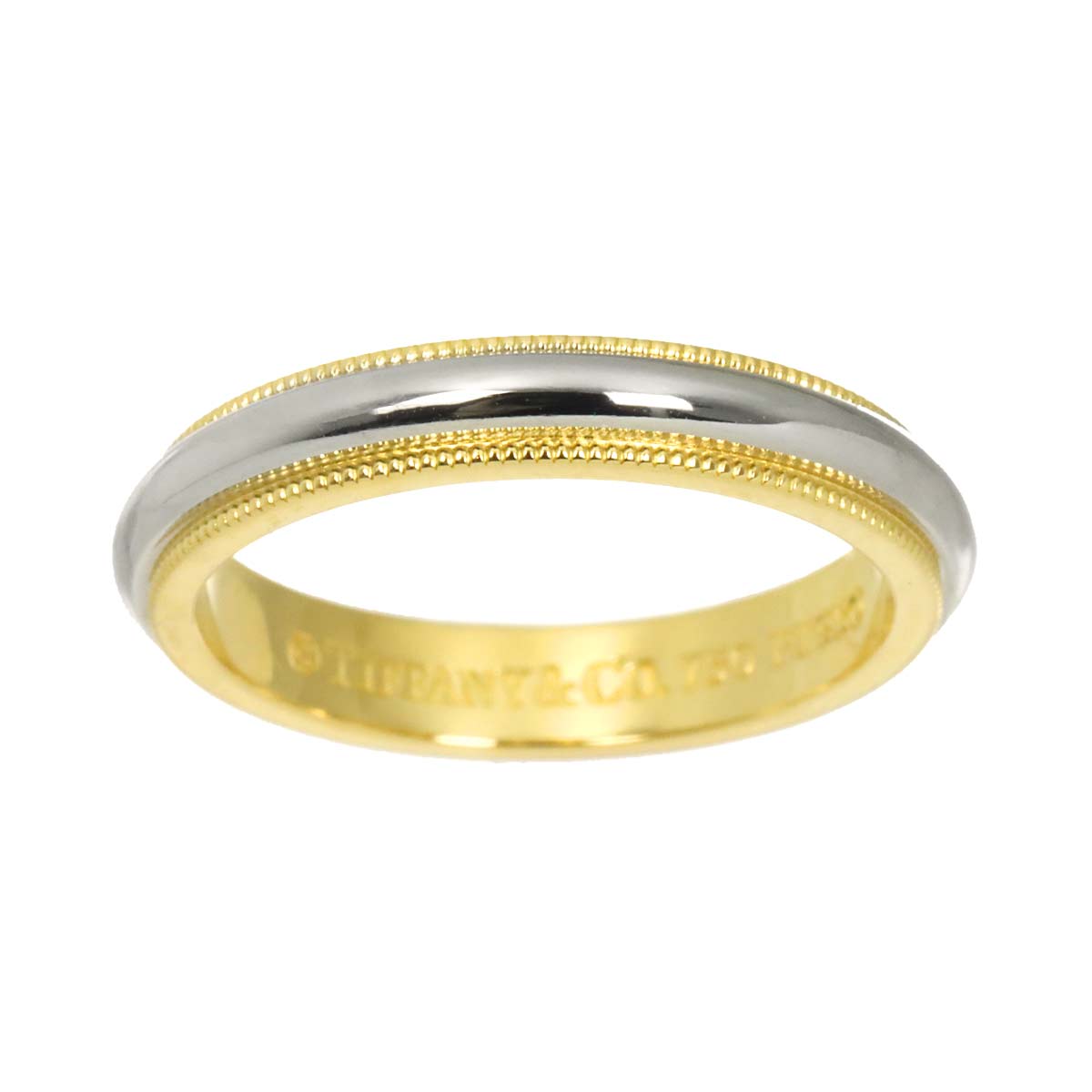 Milgrain Band Ring 18K YG 750 Pt Size6-6.25(US)