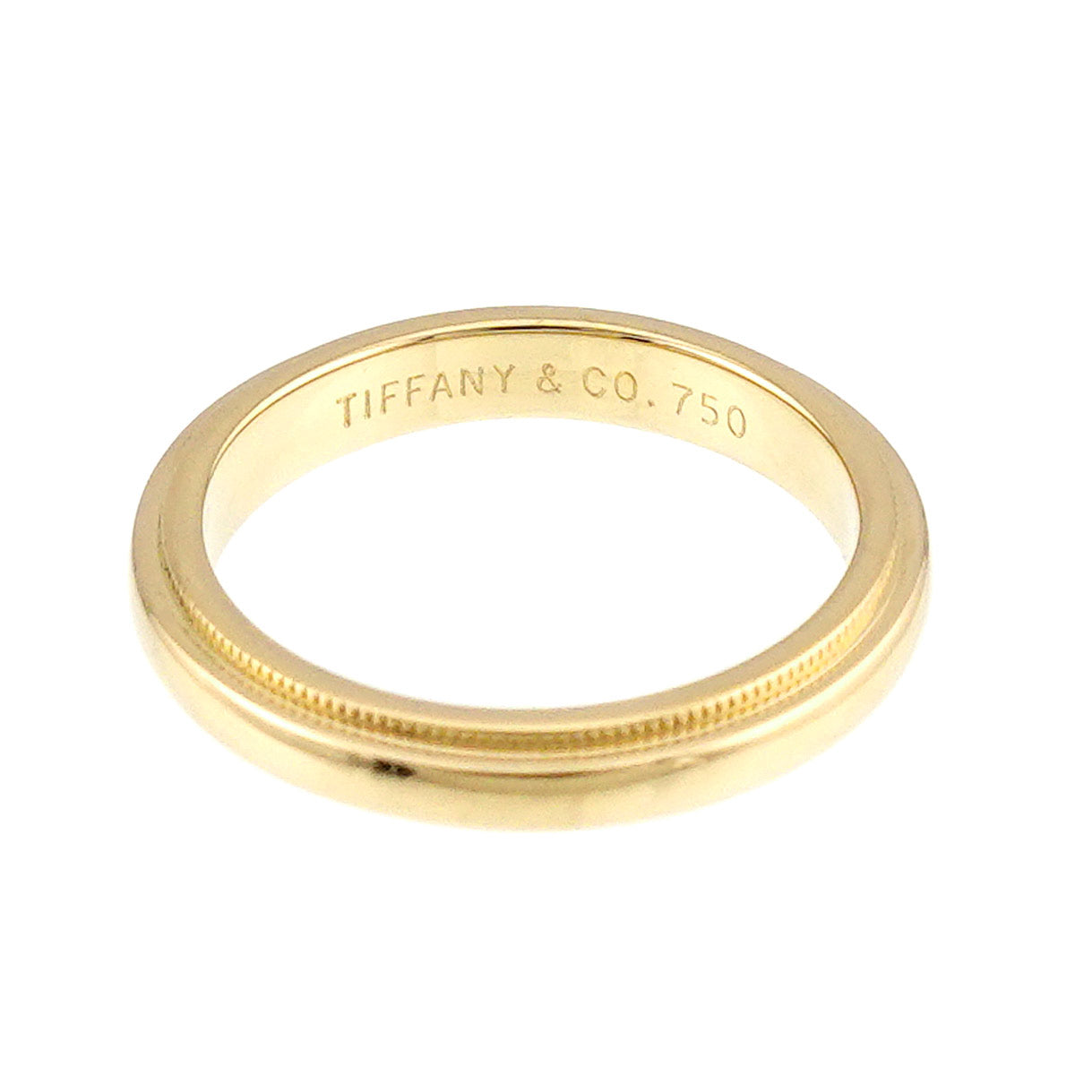 Milgrain Band Ring 18K YG 750 Size4(US)