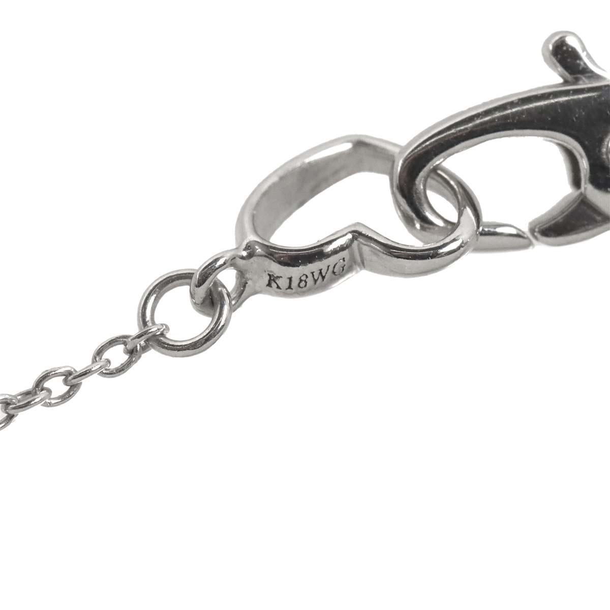 Diamond 0.14ct Heart Necklace 18K White Gold 750