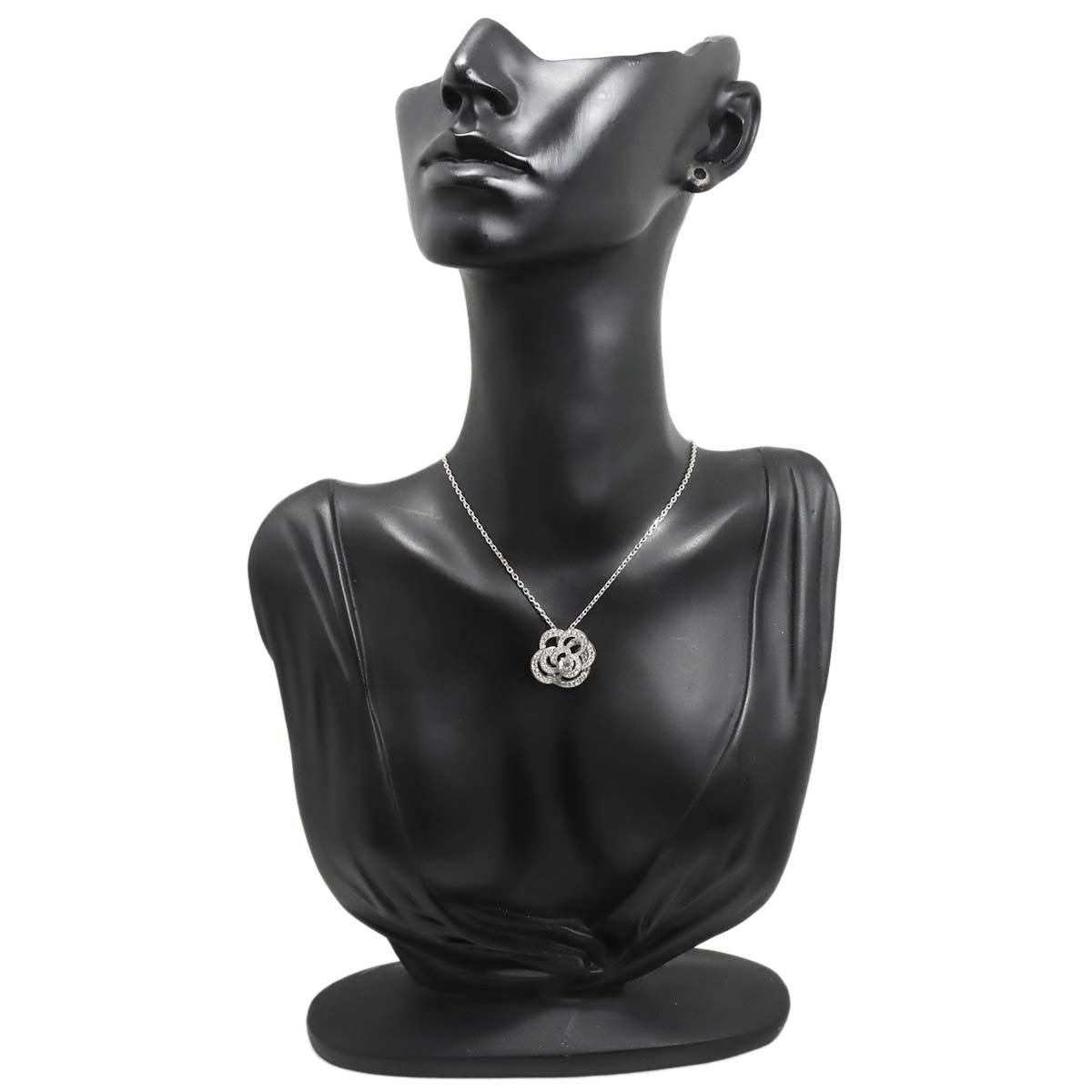 Camelia Necklace MM Diamond 18K White Gold 750