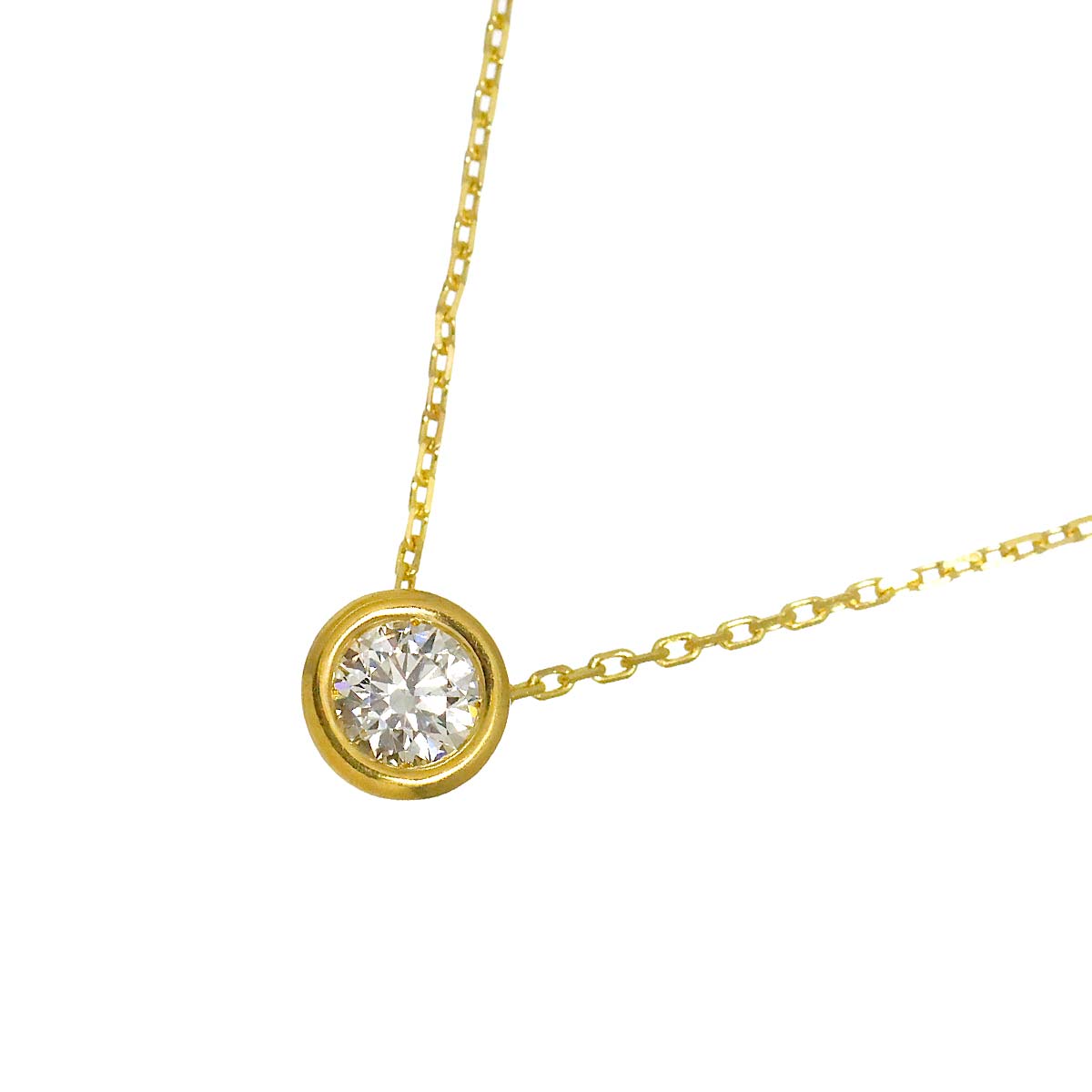 Diamond 0.23ct Necklace 24K YG 999