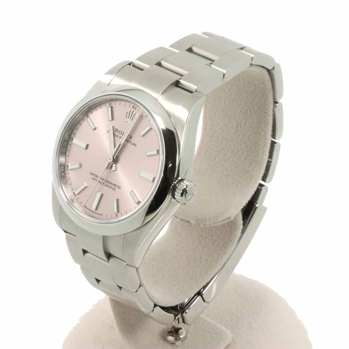 Oyster Perpetual 34 124200 Serial Random Automatic Pink Dial