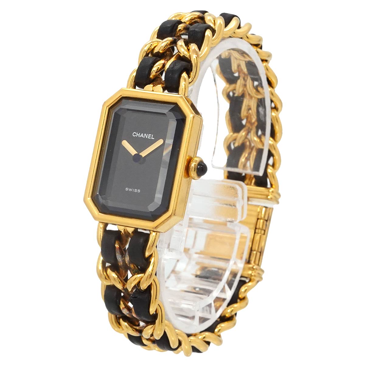 Premiere Size L H0001 Vintage Quartz Black Dial Ladies Watch