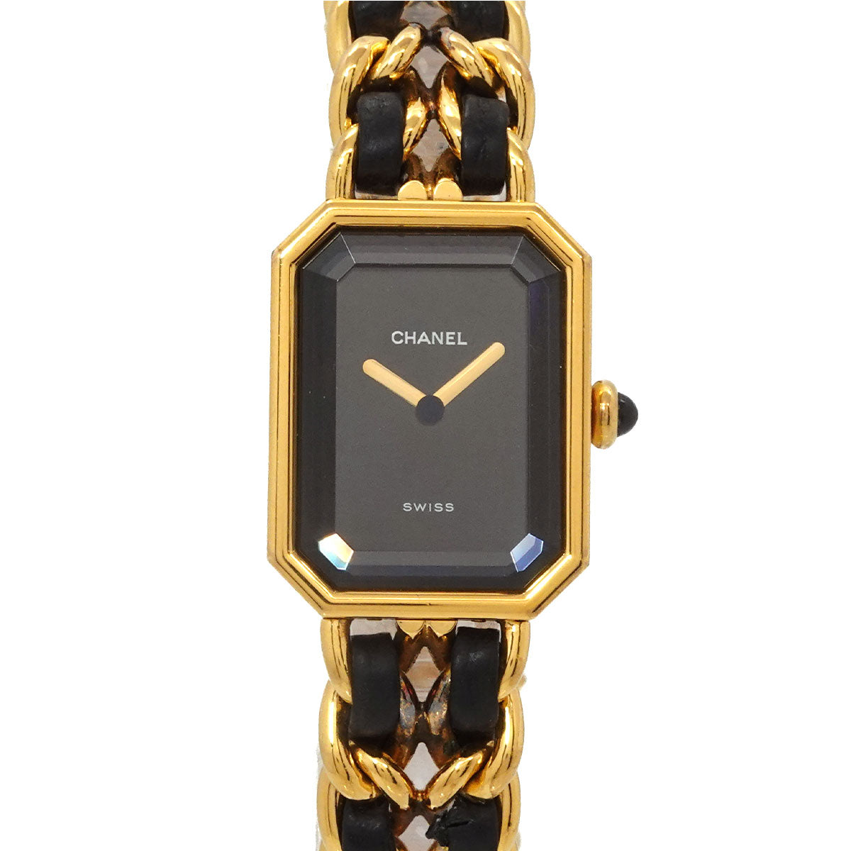 Premiere Size L H0001 Vintage Quartz Black Dial Ladies Watch