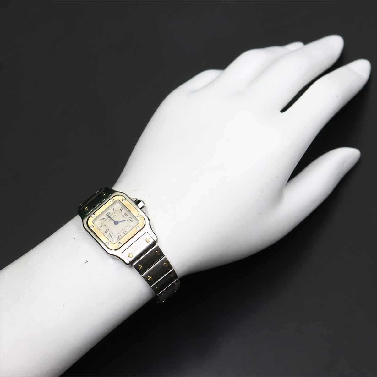 Santos Galbee W20012C4 750 YG Cream Dial Ladies Watch
