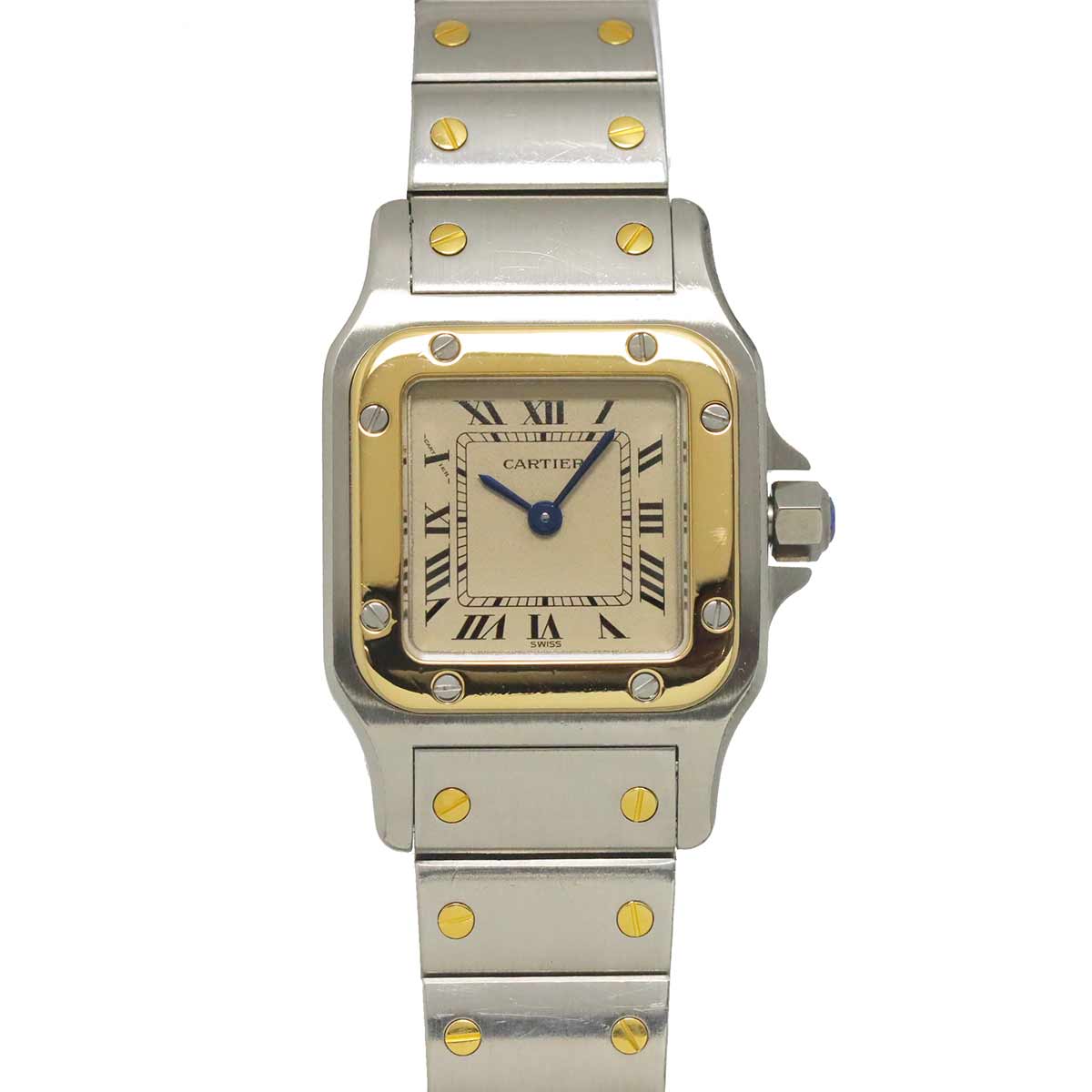 Santos Galbee W20012C4 750 YG Cream Dial Ladies Watch