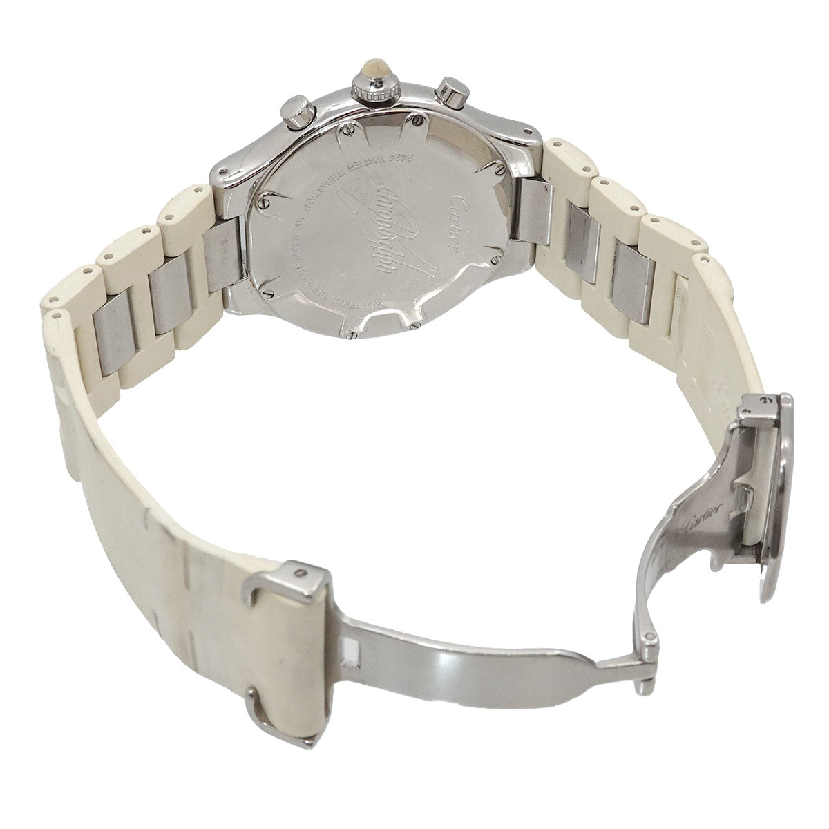Must 21 Chronoscaph W10184U2 Date Quartz White Dial Mens