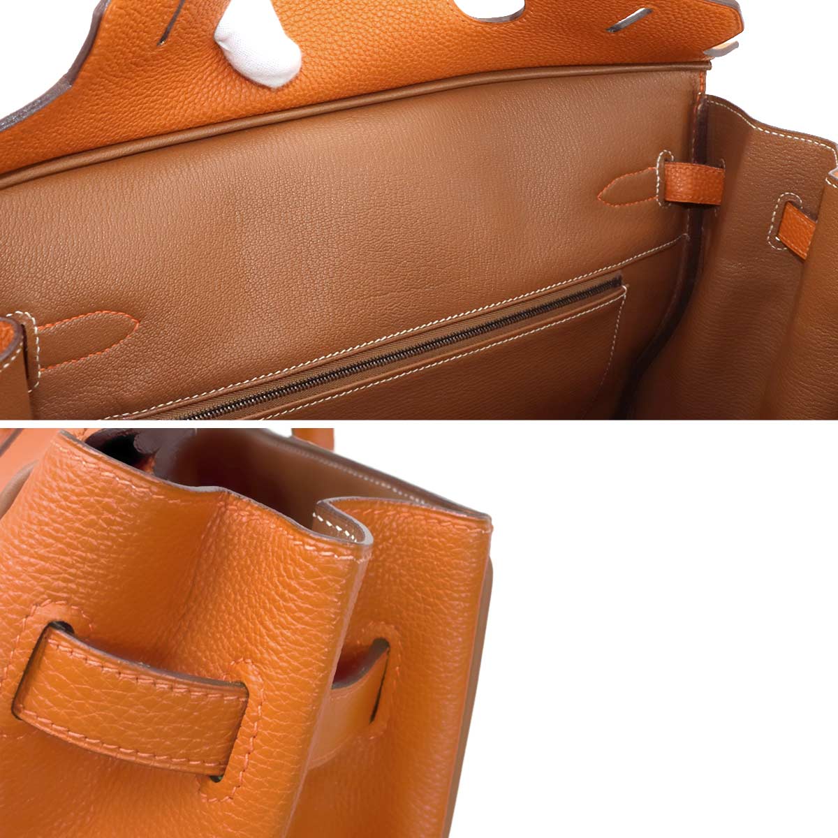 Birkin 35 Verso Hand Bag Togo Potiron Gold