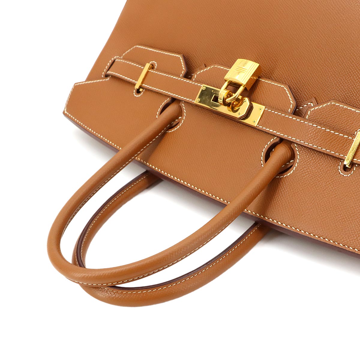 Birkin 35 Veau Epsom Gold Hand Bag Purse Brown