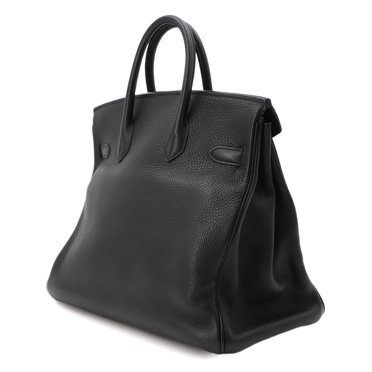 Haut a Courroies 32 Veau Togo Black Hand Bag Purse