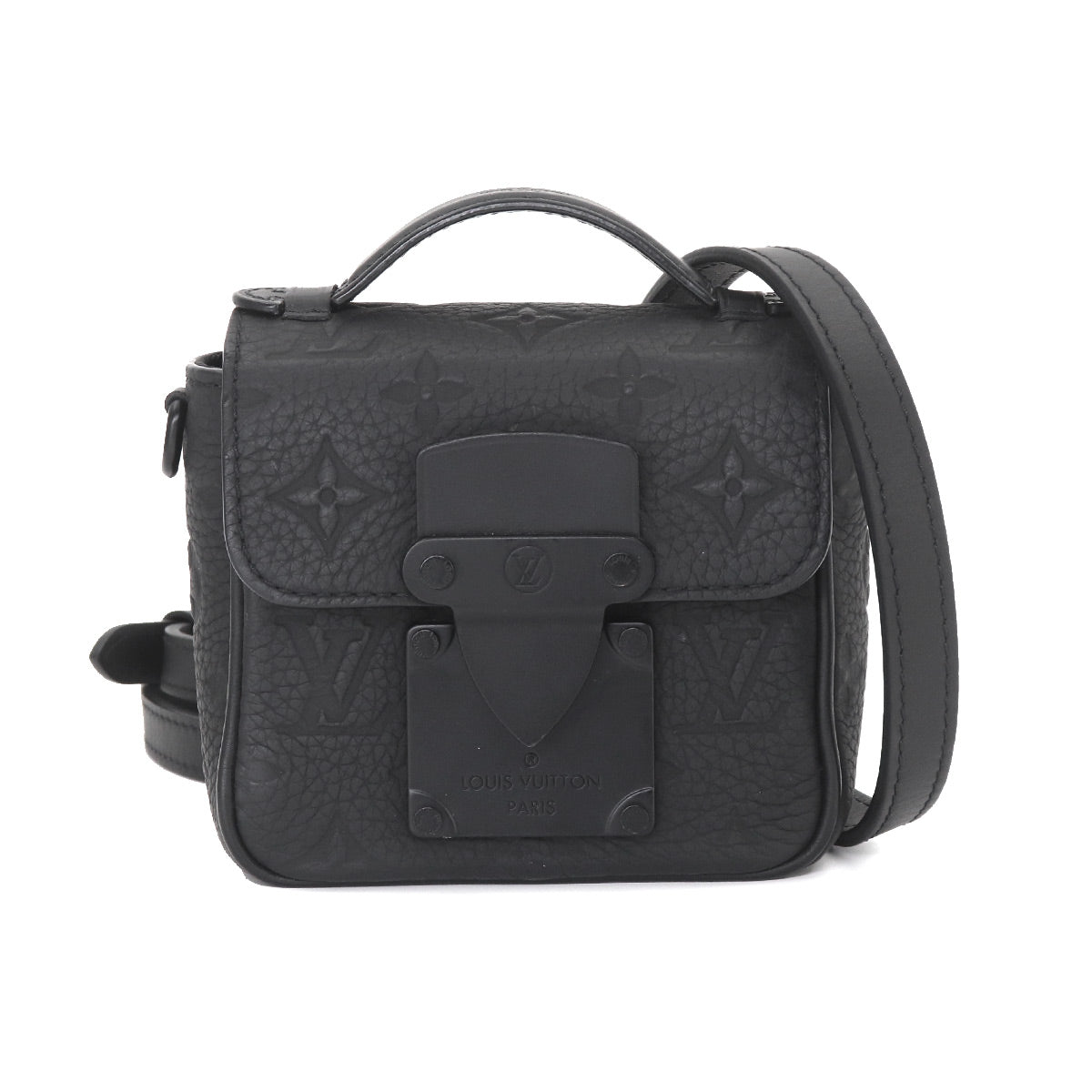 Monogram Taurillon Pico S Lock Shoulder Bag Black M83148