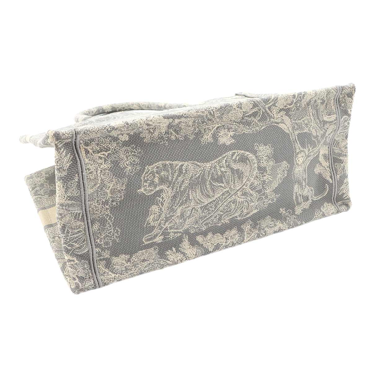 Toile De Jouy Book Tote Medium Bag Canvas Gray M1296ZRGO