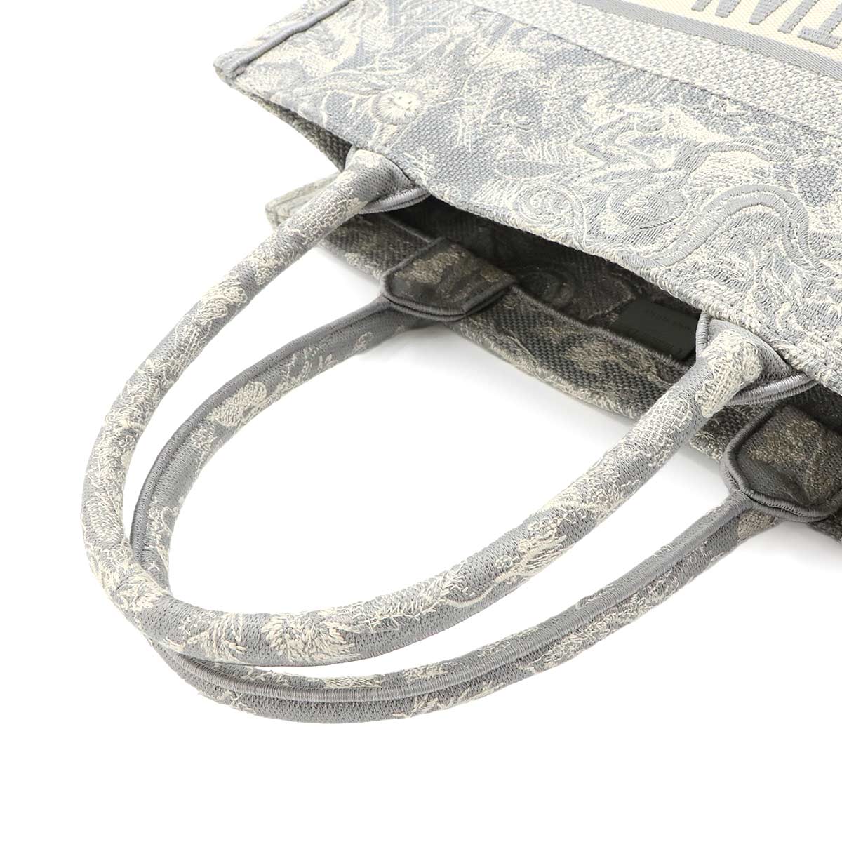 Toile De Jouy Book Tote Medium Bag Canvas Gray M1296ZRGO