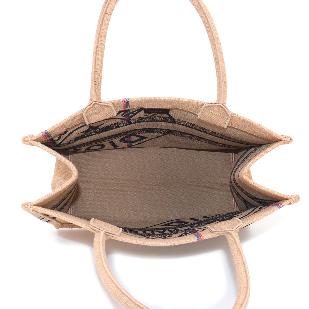 Union Book Tote Medium Bag Jute Canvas Beige M1296ZRUW