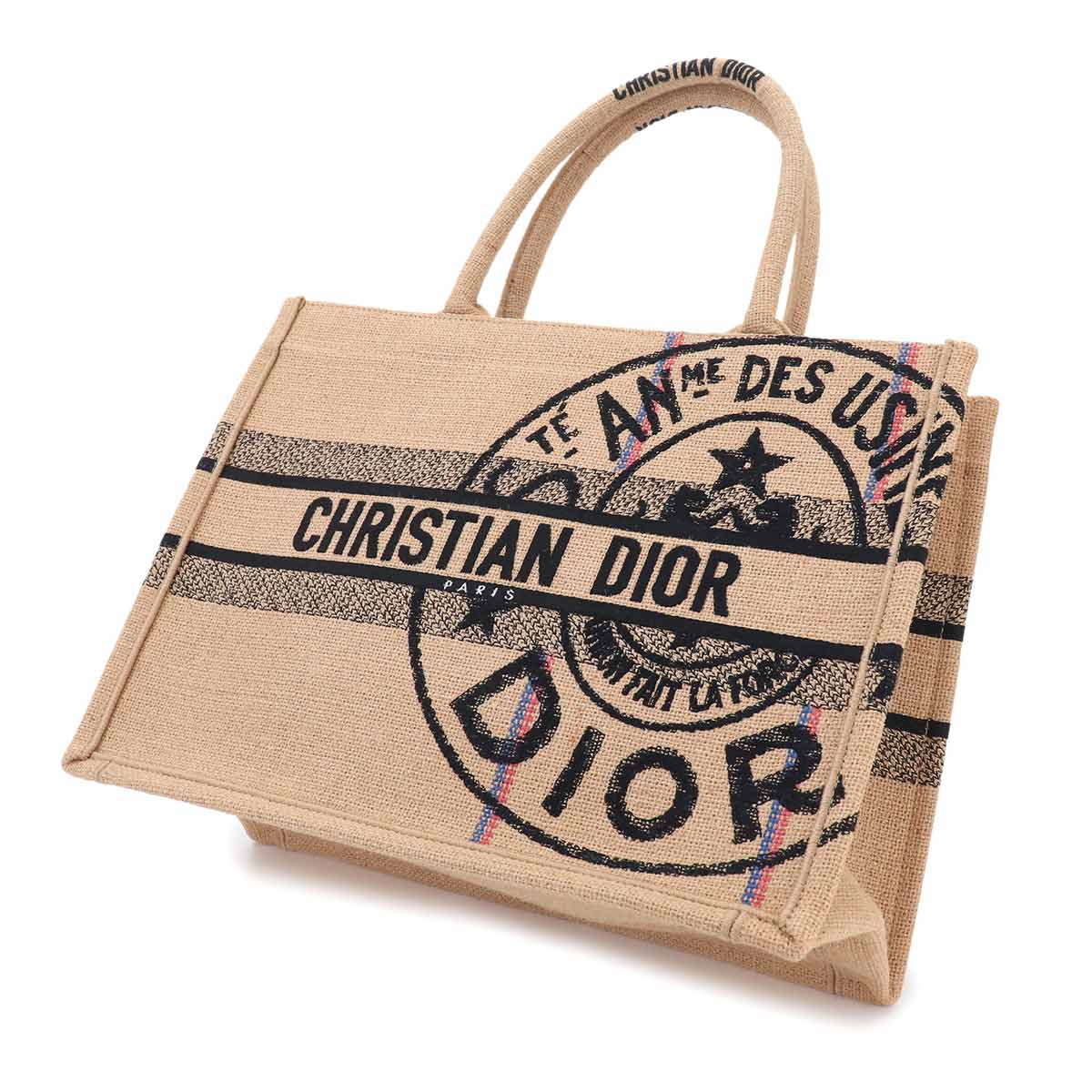 Union Book Tote Medium Bag Jute Canvas Beige M1296ZRUW