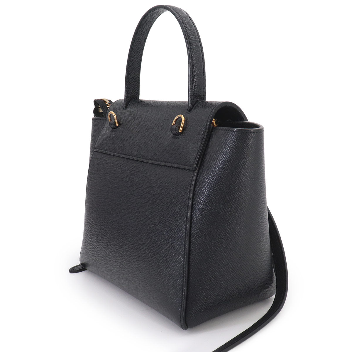 Belt Bag Nano Hand Shoulder Bag Leather Black 189003