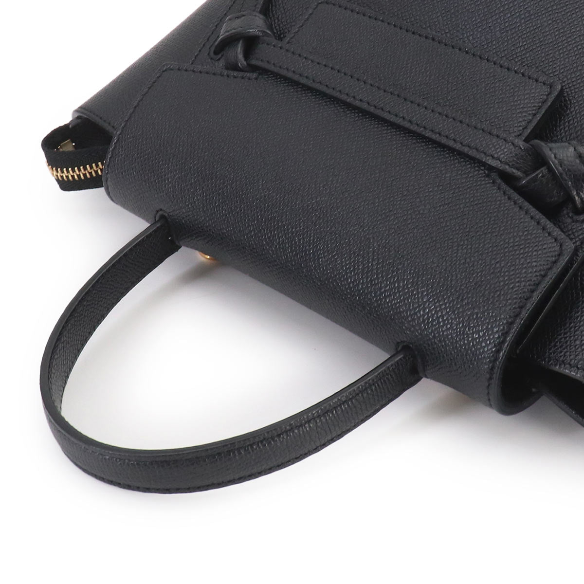 Belt Bag Nano Hand Shoulder Bag Leather Black 189003