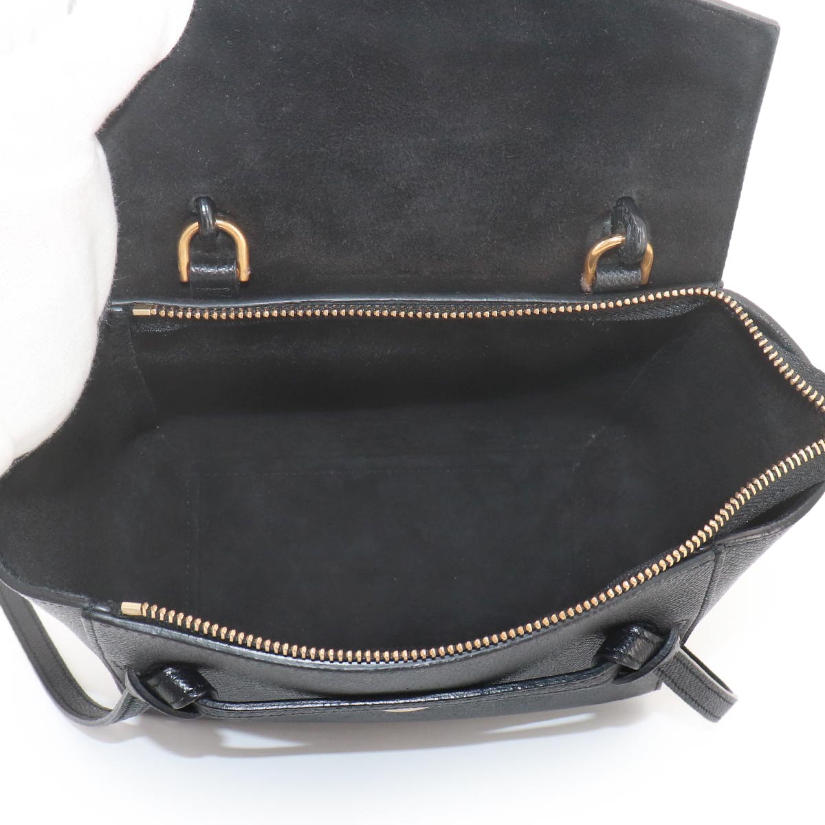 Belt Bag Nano Hand Shoulder Bag Leather Black 189003