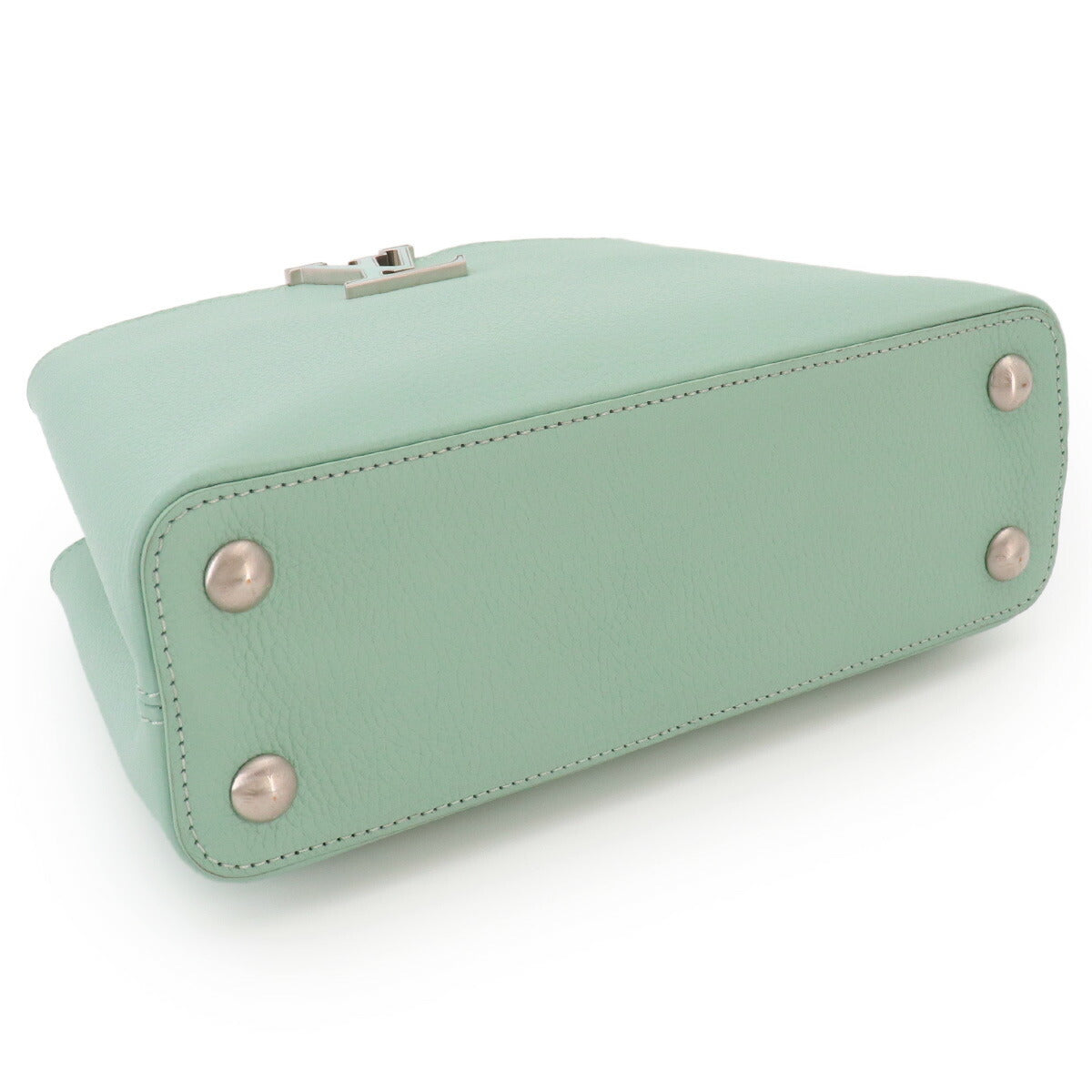 Capucines BB 2way Hand Shoulder Bag Leather Light green
