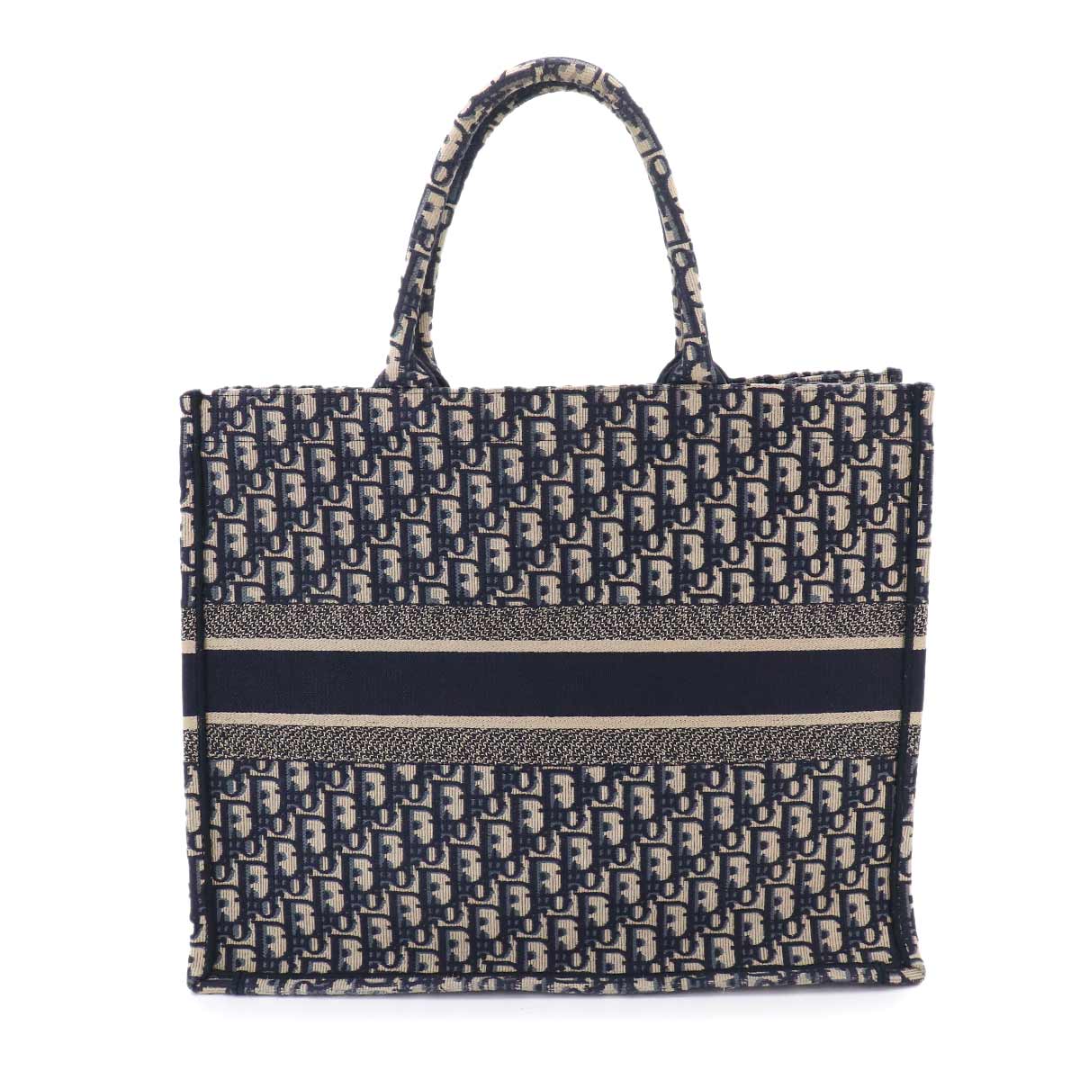 Book Tote Large Bag Oblique Canvas Navy M1286ZRIW