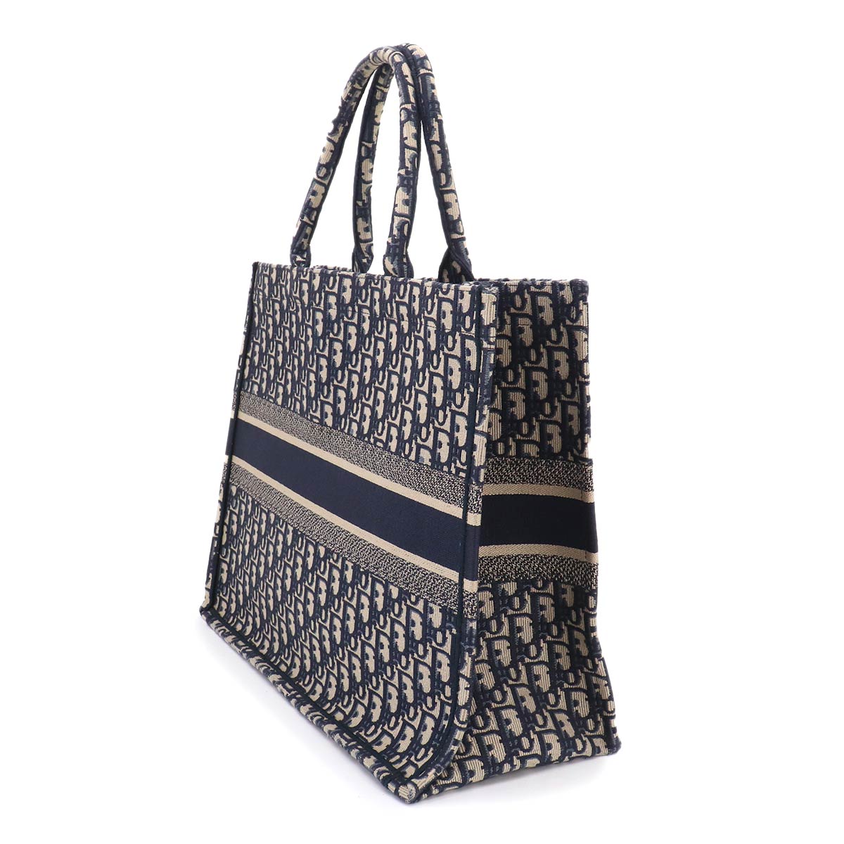 Book Tote Large Bag Oblique Canvas Navy M1286ZRIW