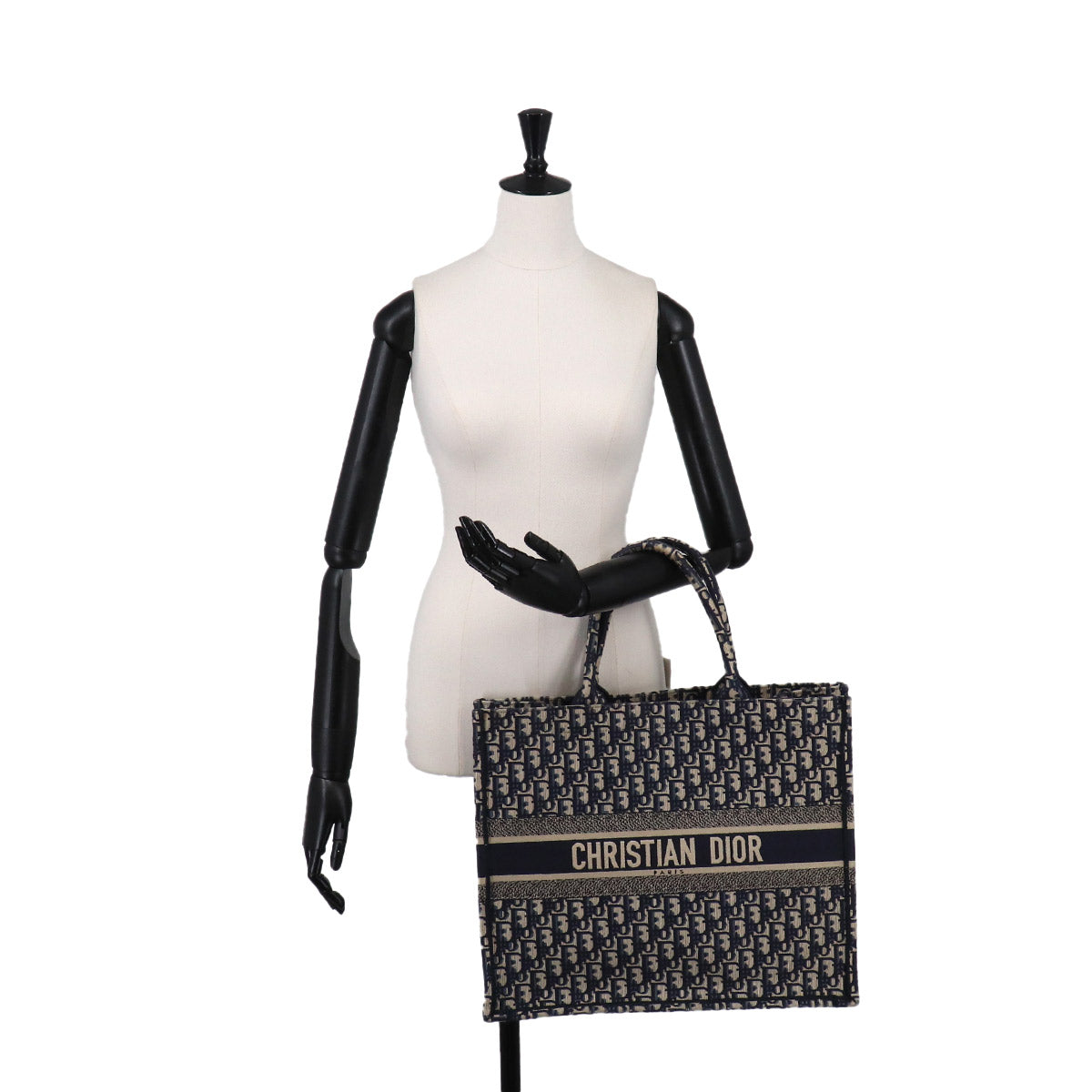 Book Tote Large Bag Oblique Canvas Navy M1286ZRIW