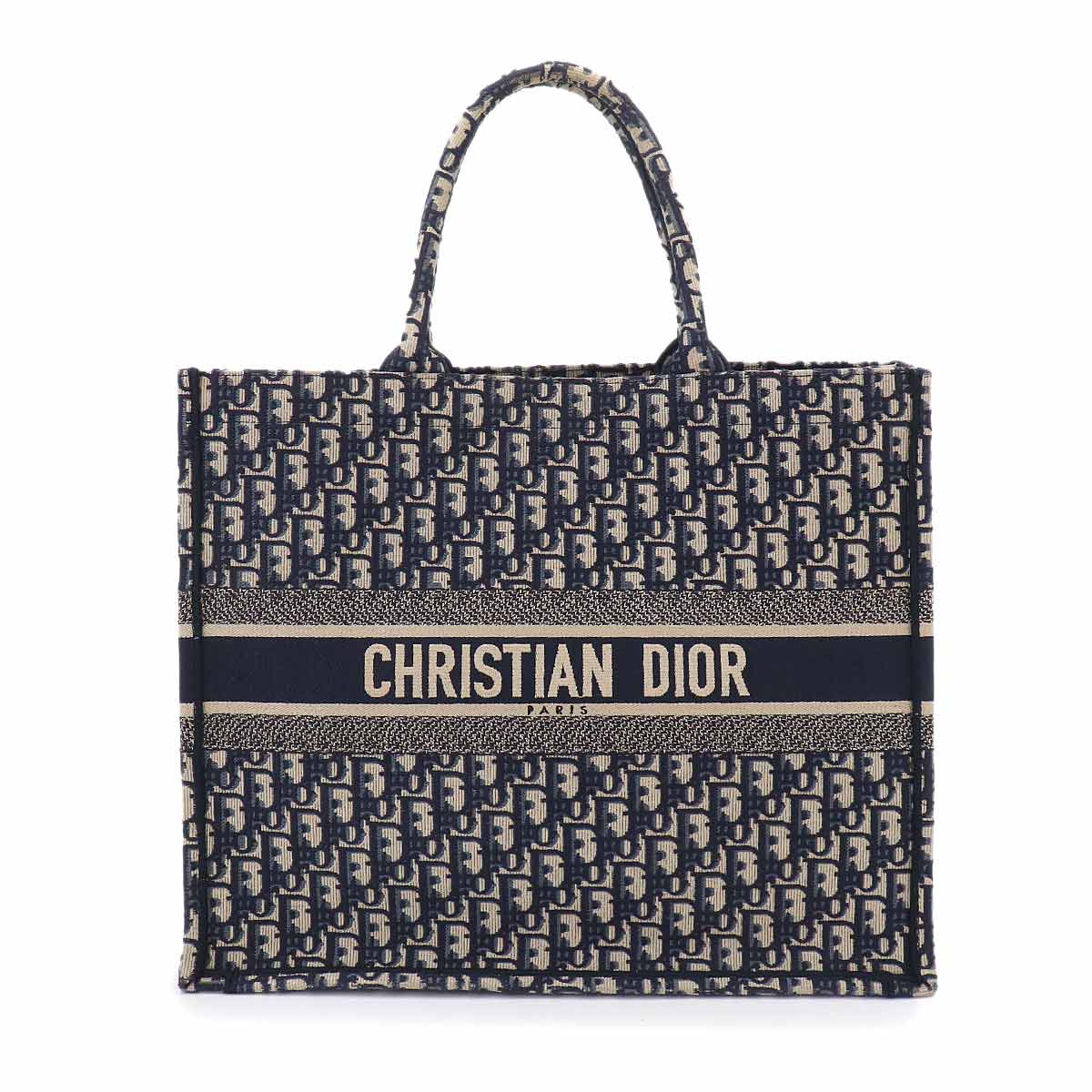 Book Tote Large Bag Oblique Canvas Navy M1286ZRIW