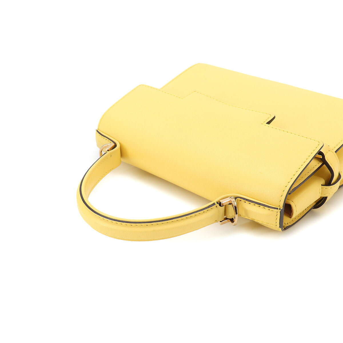 Tempete PM Hand Shoulder Bag Leather Yellow Purse