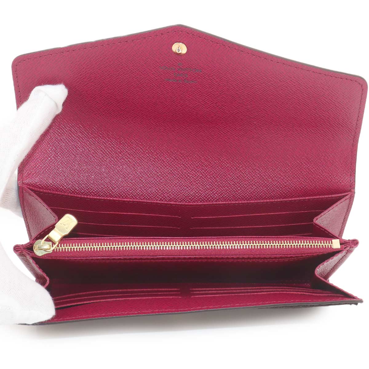 Monogram Sarah Wallet Brown Fuschia M62234 Purse