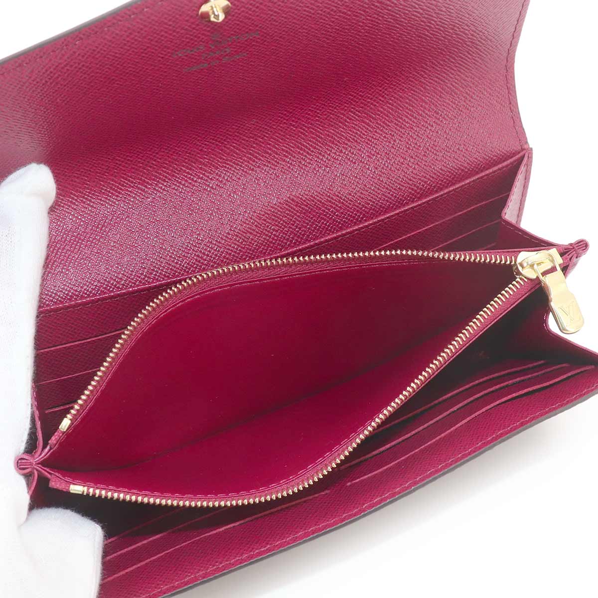 Monogram Sarah Wallet Brown Fuschia M62234 Purse