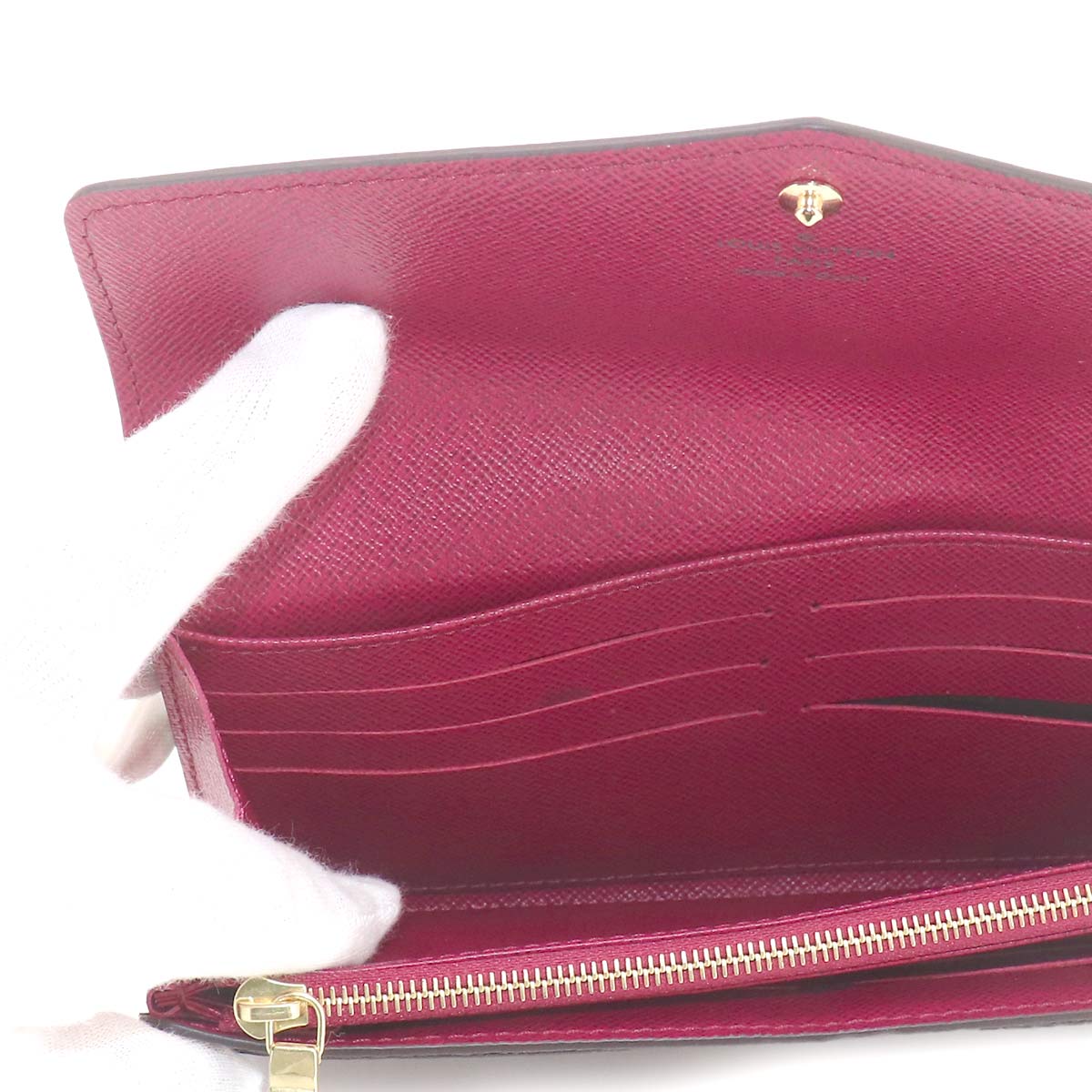 Monogram Sarah Wallet Brown Fuschia M62234 Purse