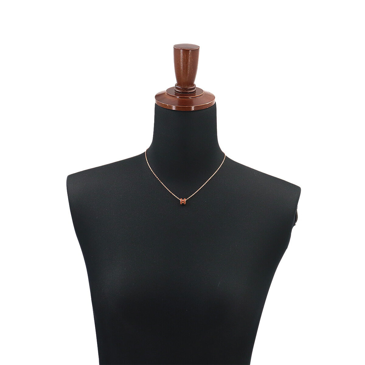 Mini Pop H Chain Necklace New Gold Plaque Or Rose Accessory