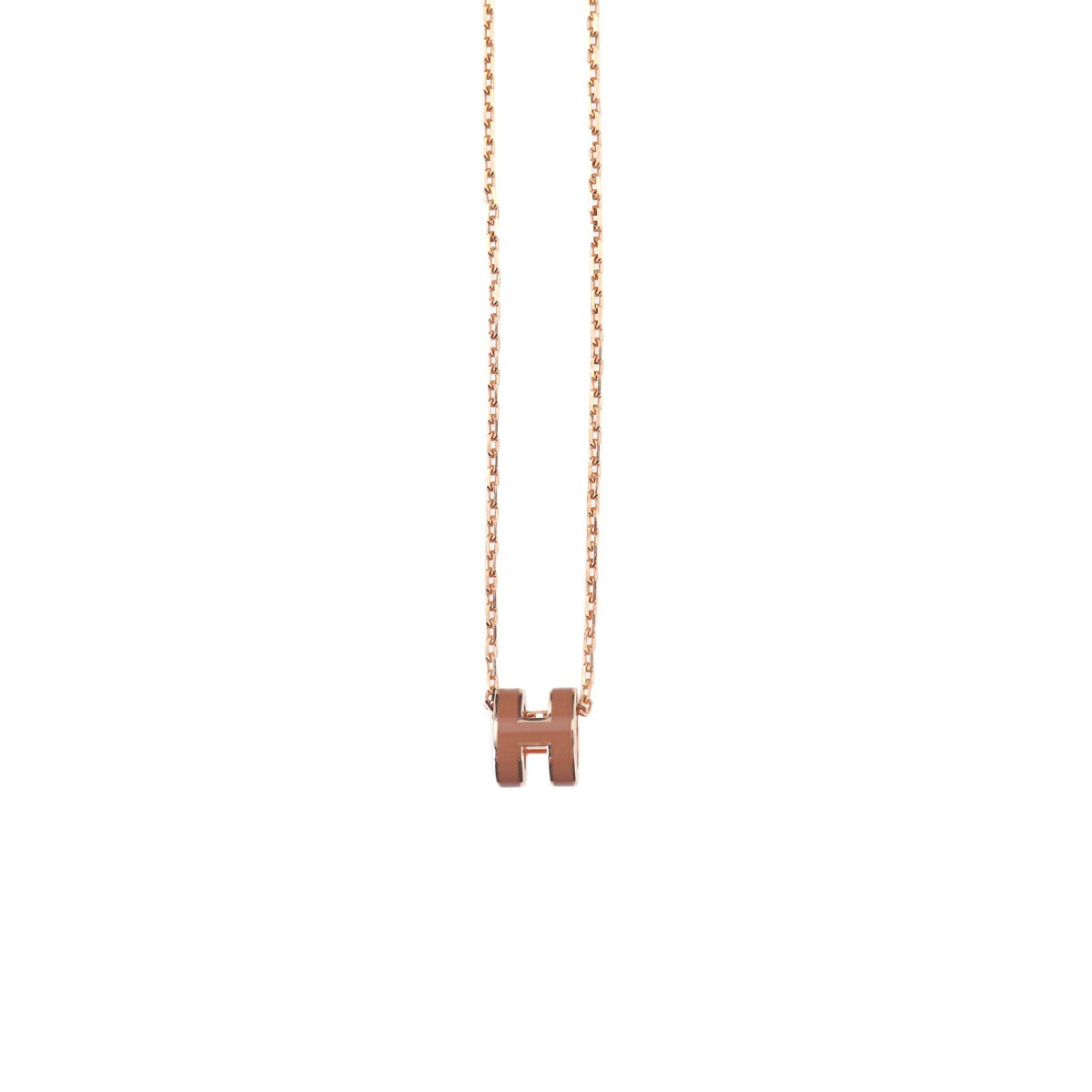 Mini Pop H Chain Necklace New Gold Plaque Or Rose Accessory
