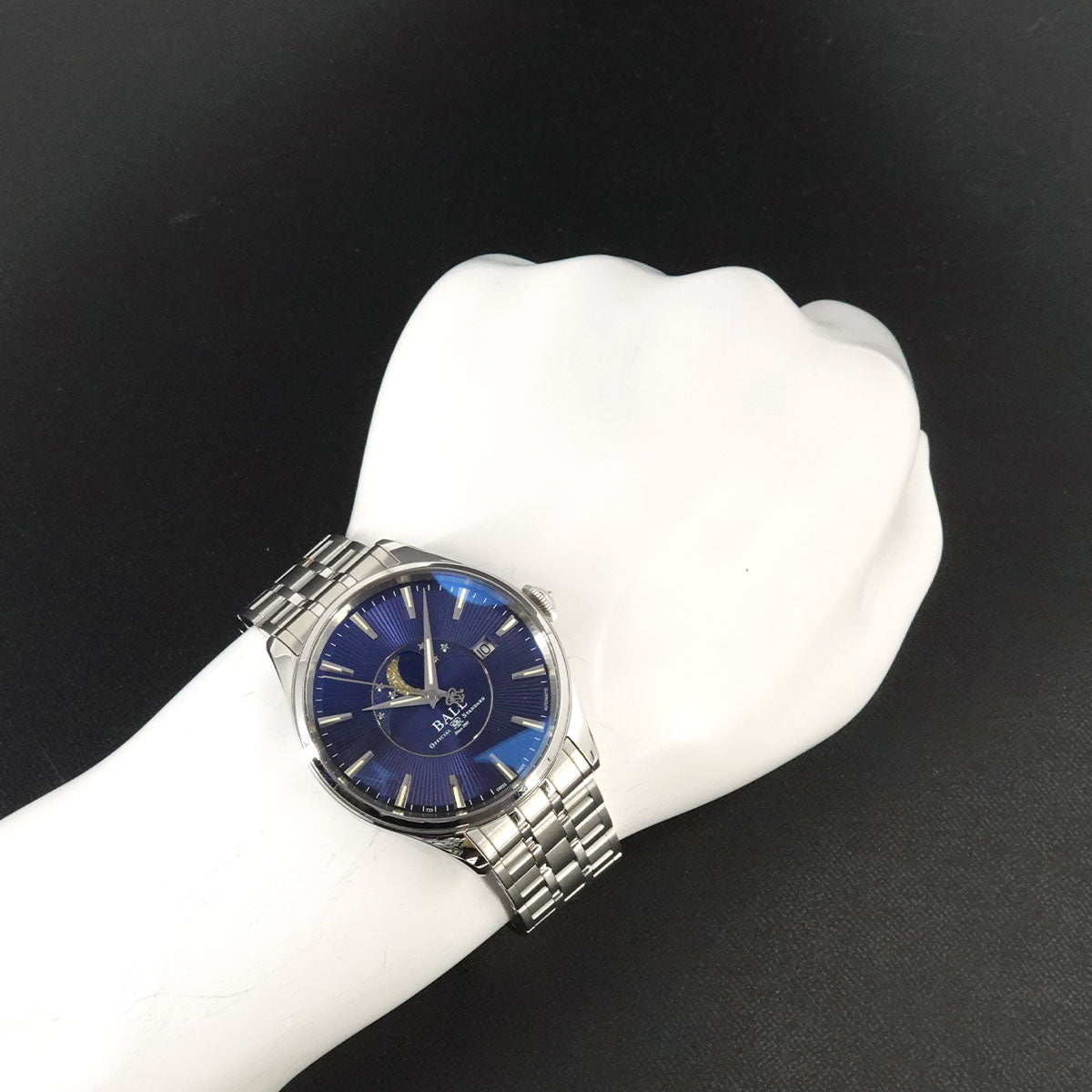 Train Master Moon Phase NM3082D Date Automatic Blue Dial Mens