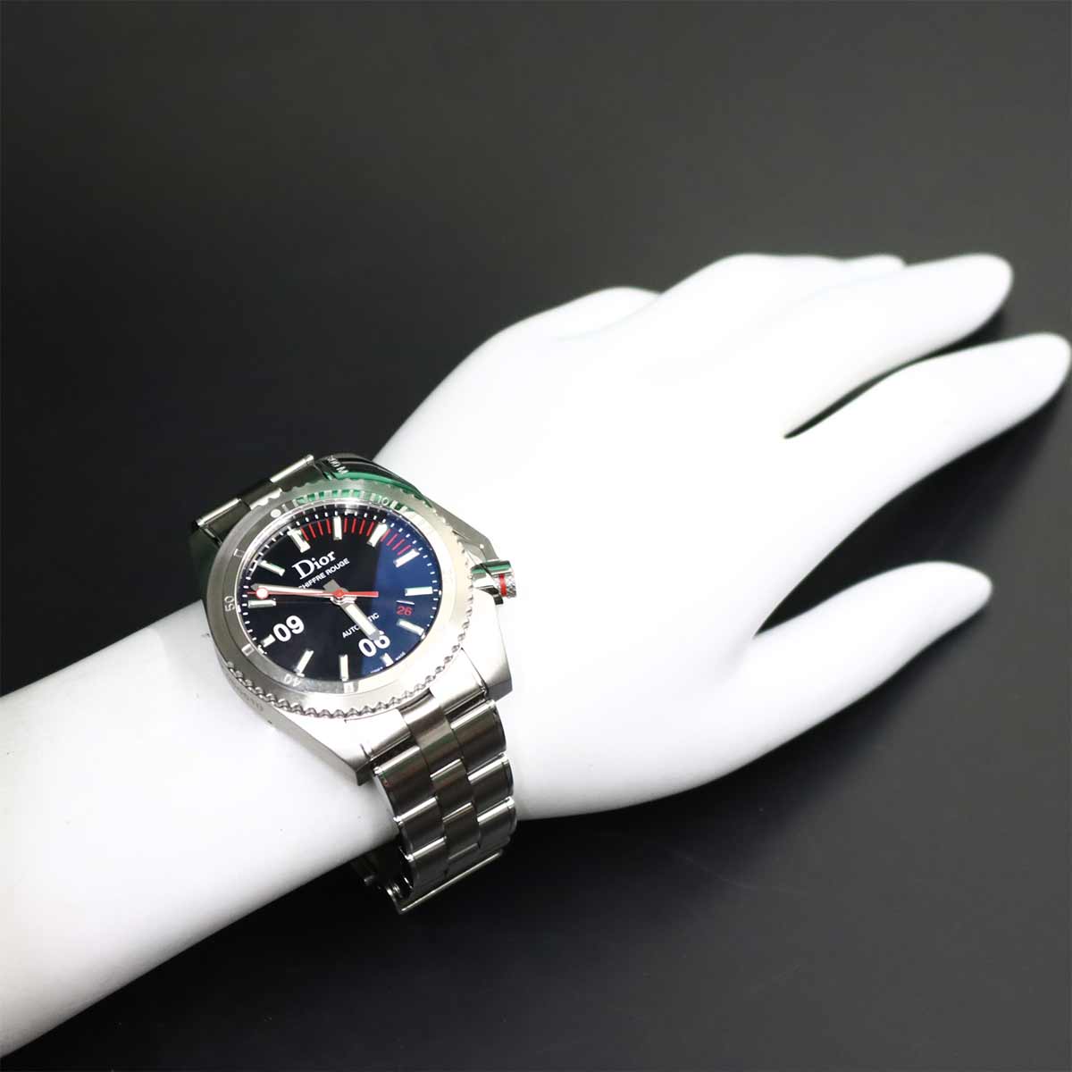 CHIFFRE ROUGE CD085510 Date Black Dial Mens Watch