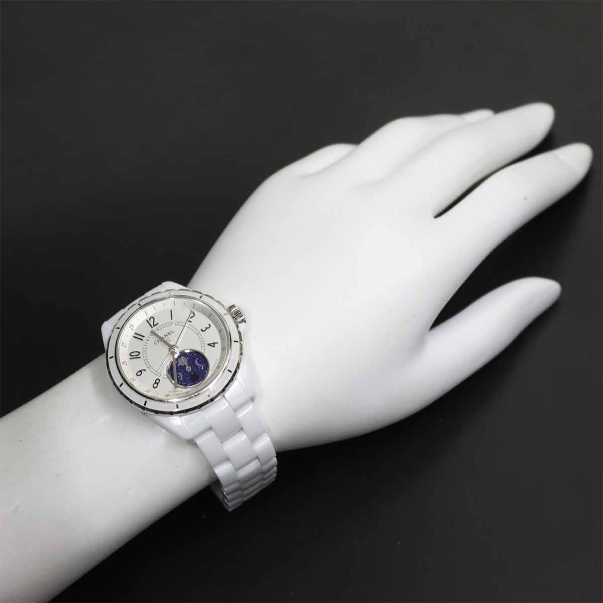 J12 Phase De Lune H3404 Moon Phase 38mm White Ceramic
