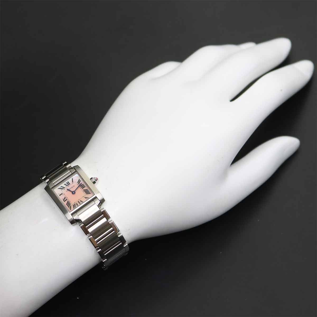 Tank Francaise SM W51028Q3 Quartz Pink Shell Dial Ladies