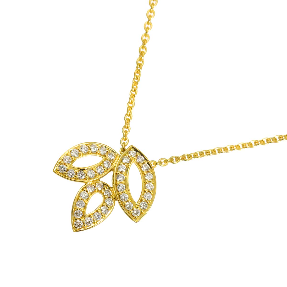 Lily Cluster Mini Diamond Necklace 18K Yellow Gold 750