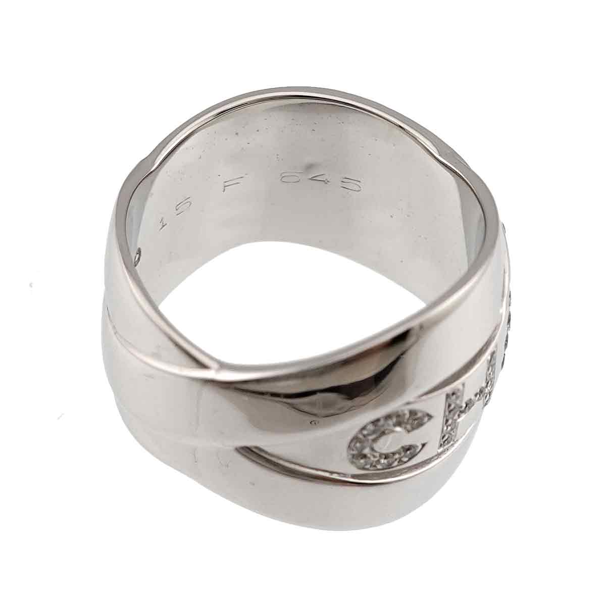Bolduc Diamond Ring 18K White Gold 750 6(US)