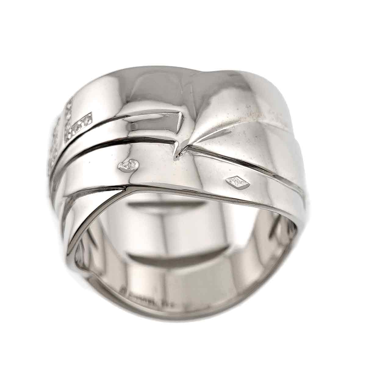 Bolduc Diamond Ring 18K White Gold 750 6(US)